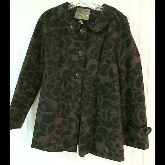 Mac & Jac jacket black & brown sz 10 - Picture 1 of 5